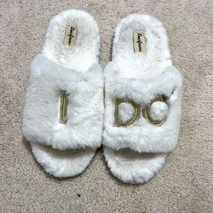 I Do wedding slippers